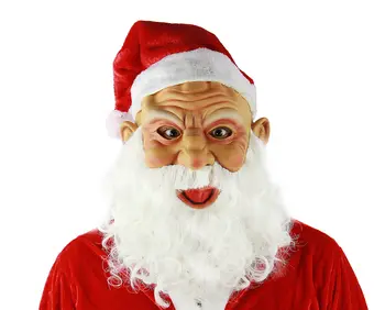 

[Funny] Cosplay Realistic Santa Claus mask Latex Full Face Helmet Costume Party christmas props