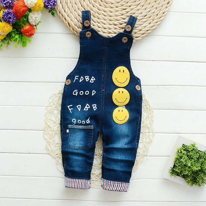  IENENS Boys Girls Casual Overalls Kids Baby Denim Dungarees 1 2 3 4 Years Child Jeans Jumpsuit Clot