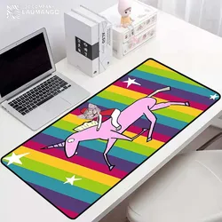 Bonito dos desenhos animados unicórnio grande superfície para o mouse e teclados teclado gaming mouse pad velocidade anime mousepad gamer esteira deskmat