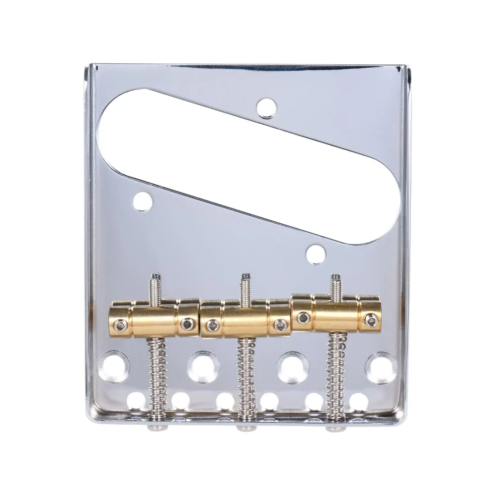 

3 Copper Saddle Ashtray Bridge Tailpiece Chrome Plated for Telecaster TELE Electric Guitar Replacement Part with Screws Wrench