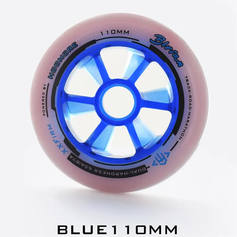 6 шт. Dualcore 65A 87A эластичное роликовое колесо для скоростного катания XXFirm blue red Magic 3-Wheel Road Track Racing 100 мм 110 мм Patines Rodas - Цвет: 6 Blue 110mm wheels