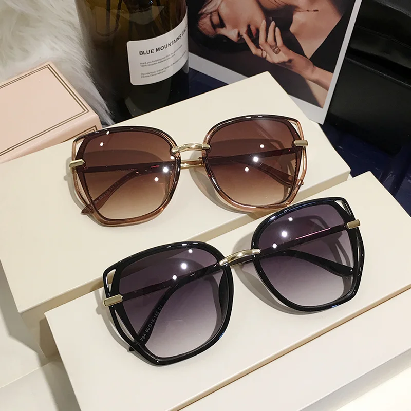 MS New Fashion Brand Designer Sunglasses Women's Oversized Female Sun glasses For Women UV400