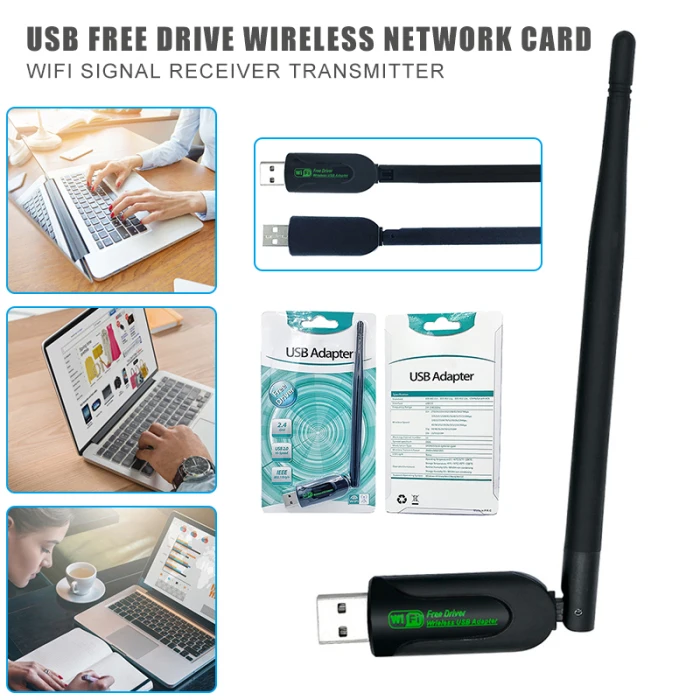 USB Wifi Adpater беспроводной приемник передатчик антенна чистая карта для ПК настольный компьютер 150Mbs X-Best