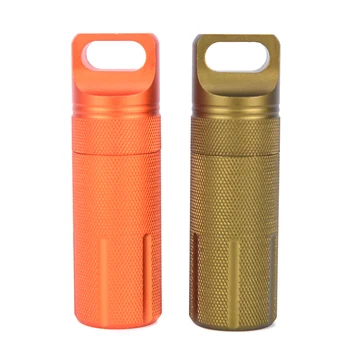 

Waterproof Capsule EDC Hike Box Survive Seal Trunk Container Case Holder Storage Camp Medicine Match Pill Outdoor Dry Bottle