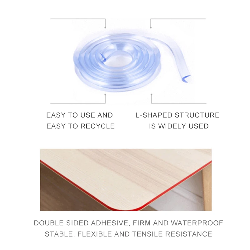 2M Baby Safety Protection From Children Table Desk Edge Transparent Edge Guards Corner Protection Kids Collision Bumper Strip