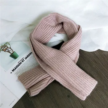 

2019 New Women Solid Scarves Pure Color Lady Winter Thicken Warm Soft Pashmina Shawls Wraps Knitted Wool Scarf