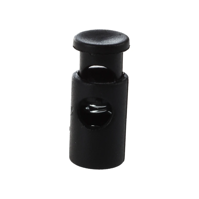 100 шт Черный цилиндр баррель Cordlock замок шнура переключает стопор