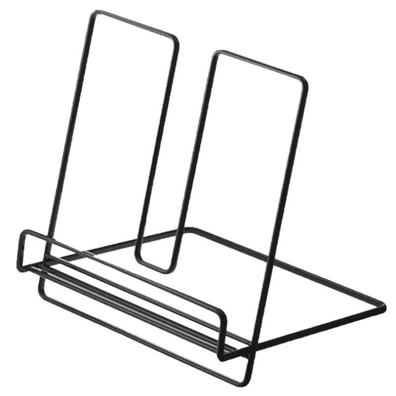 

New-Simple Wrought Iron Desktop Storage Rack Shelf File Magazine Storage Box Office Rack Jewelry