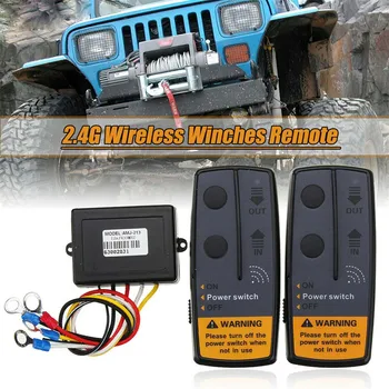 

DC 12V Portable Recovery Wireless Winch Remote Control 2 Handset Switch For Truck SUV Car Accessories