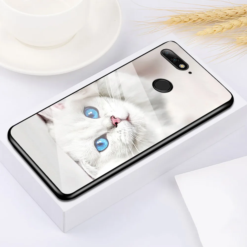 Роскошный чехол из закаленного стекла чехол для huawei Honor 6X7X8 A 8X MAX 9 10 20 Lite Pro Play Note 10 V20 huawei P Smart+ Y7 Pro - Цвет: 01