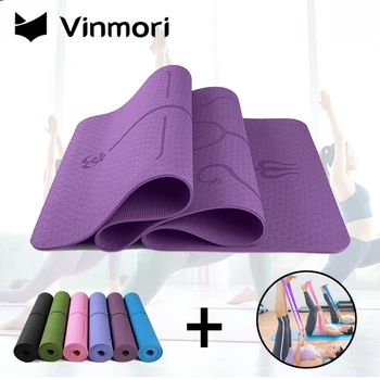

Vinmori Yoga Mat With Posture line Non-slip Environmental Protection Esterilla Yoga Tool Fitness Matesterilla deporte At Home