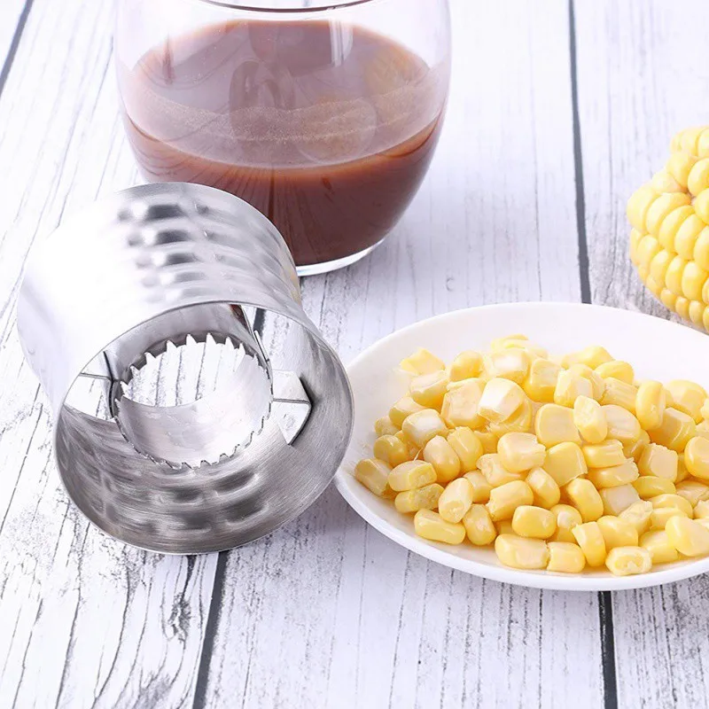 Stainless Steel Corn Stripper Peeler Manual Portable Mini Circular Corn Shaver Threshing Home Vegetable Tools