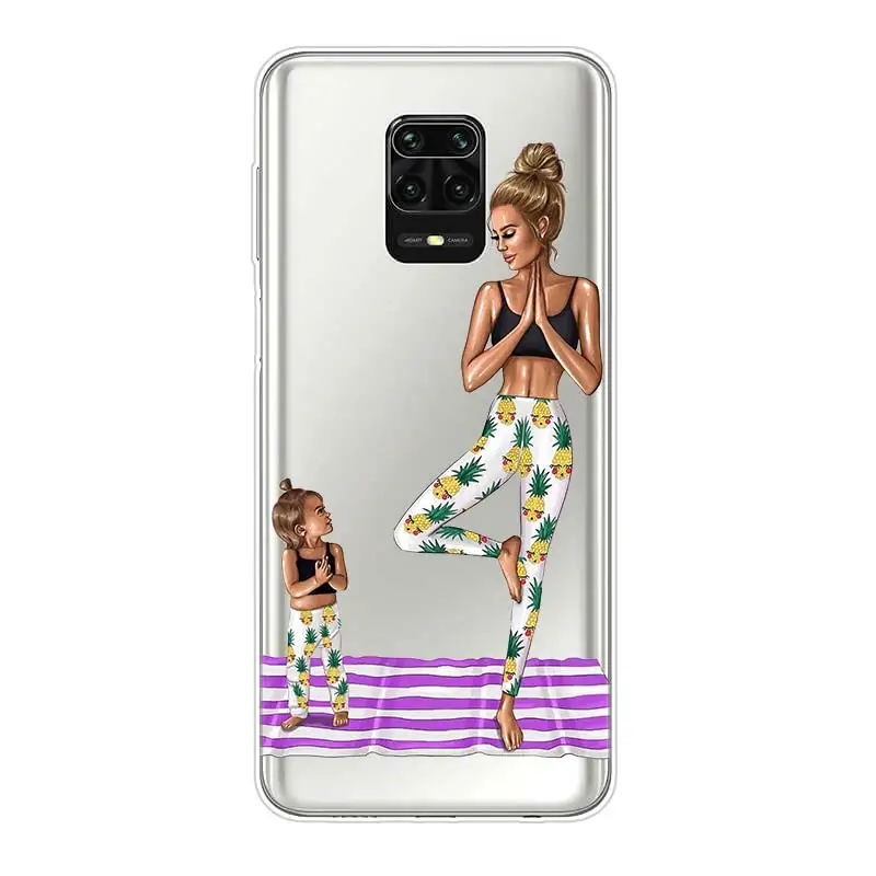 Family Mom Baby Dad Silicone Cover For Xiaomi Redmi Note 10 10S 9 9S Pro Max 9T 8T 8 7 6 5 Pro 5A 4X 4 Phone Case
