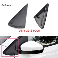Cafoucs marca para VW Polo (6R/6C) MK5 2002 2018 Exterior espejo retrovisor puerta cubierta de ventana triángulo placa marco