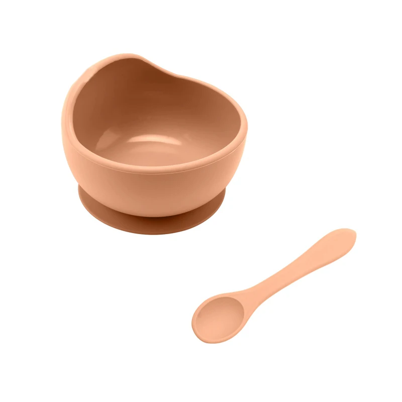 baby accessories diy 2PCS/Set Baby Silicone Tableware Baby Feeding Set Food Grade Non-Slip Silicone Bowl Spoon baby accessories diy Baby Accessories