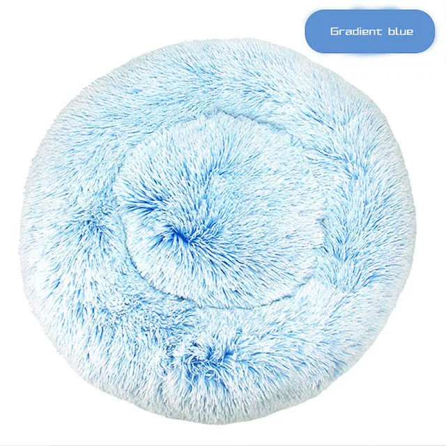 Meijuner 2021 New Long Plush Pet Bed Super Soft Round Dog Bed Washable Dog Kennel Pet Supplies Cushion For Dog Cat Big Cushion 19