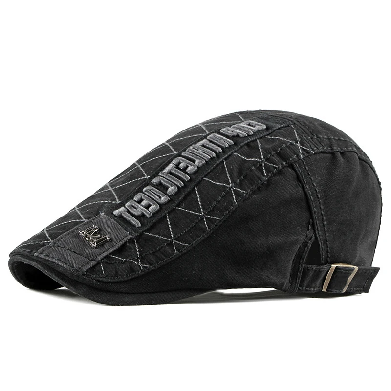 Casual Men's Hats Retro Berets Hat Women Cotton Visors Embroidery Herringbone Flat Caps Artist Peaked Newsboy Cap,casual hat,beret hat,newsboy cap,newsboy hat,woolen beret