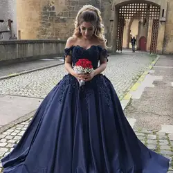 Vestido longo festa темно-синее кружево платье для выпускного вечера с аппликацией длинные 2019 на заказ большие размеры атласные вечерние платья