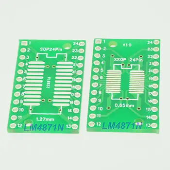 

DHL/EMS 100 pcs IC SOP24 SSOP24 TSSOP24 to DIP 0.65/1.27/2.54mm Adapter PCB Board Converter -d2