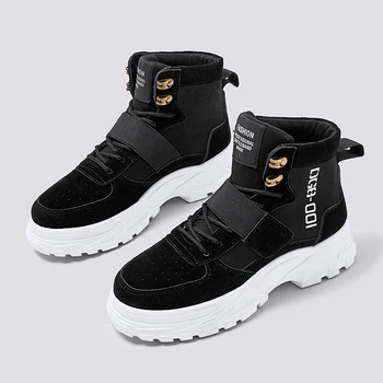 

Women Platform Boots High Top Design 5CM Height Increasing Women Outdoor Shoes Lace up Breathable Soft Ankle Boots Size 35-40
