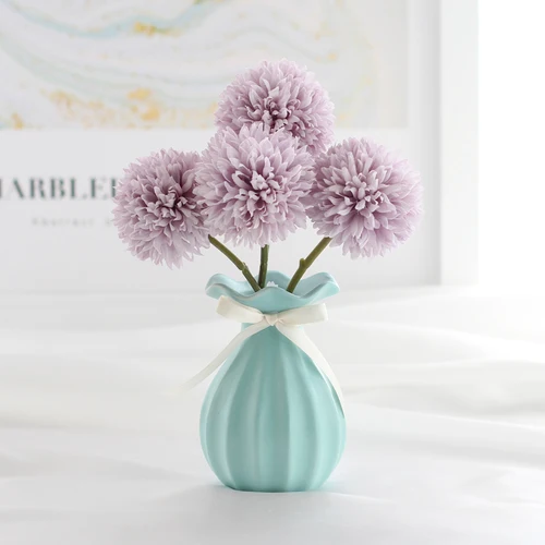 Blue bottle purple Имитация по всему небом звезда искусственный букет Бытовая Гостиная Украшение стола набор кастрюль декоративная ваза для цветов - Цвет: Blue bottle purple