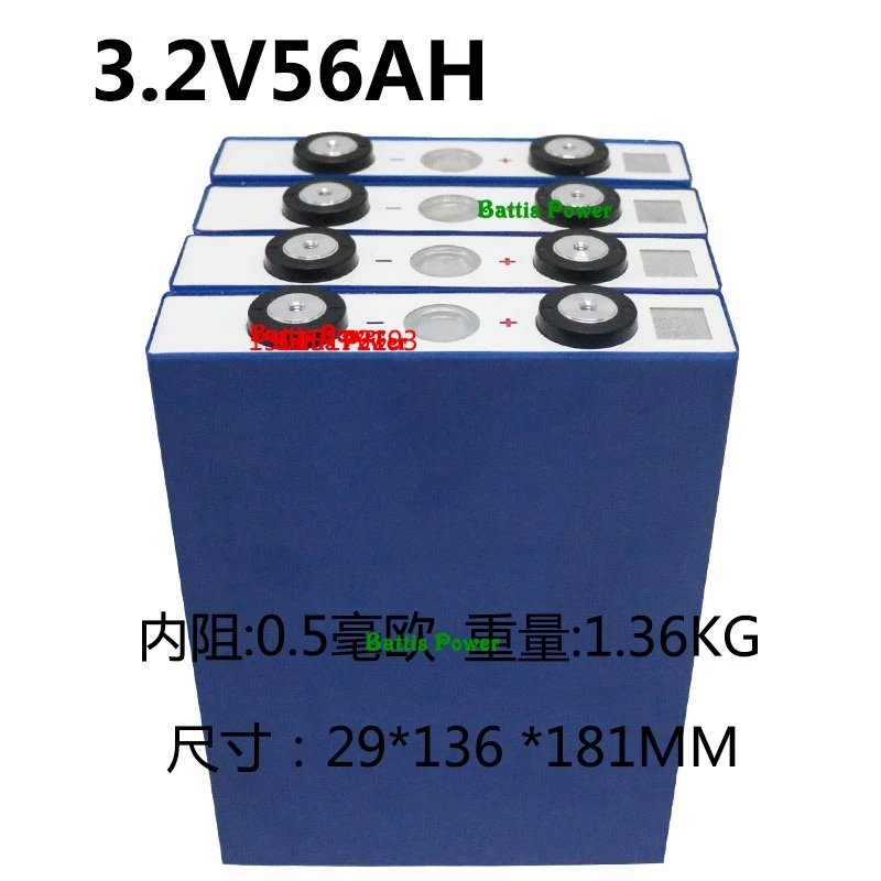 4 шт. lifepo4 3,2 В 50ah ячейка большой емкости 55ah lipo bateria для diy 12 В 100Ah пакет солнечный инвертор Гольф автомобиль двойной скейтборд