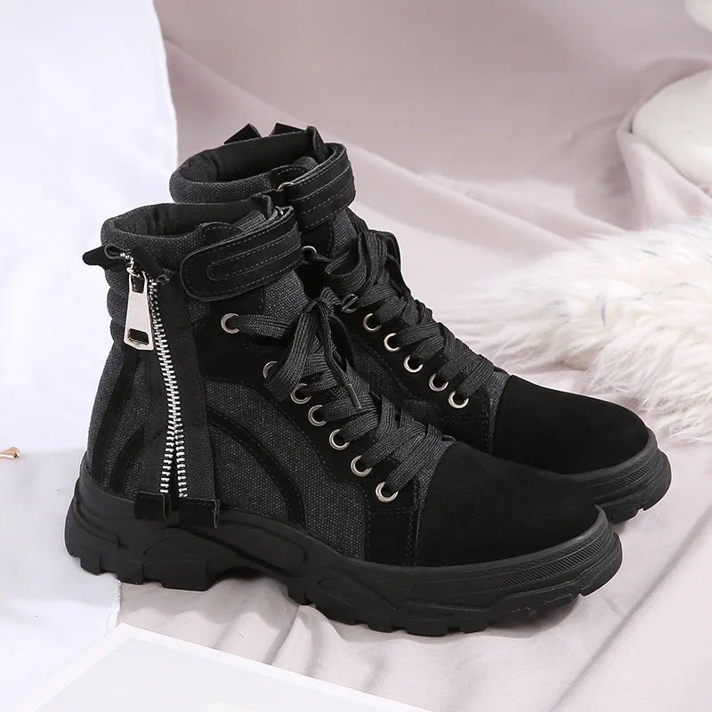 

Large Size 41-43 Plus-sized Wide Fat Martin Boots Women's Autumn And Winter England Short Locomotive Short Boots Small 32-34 Boo