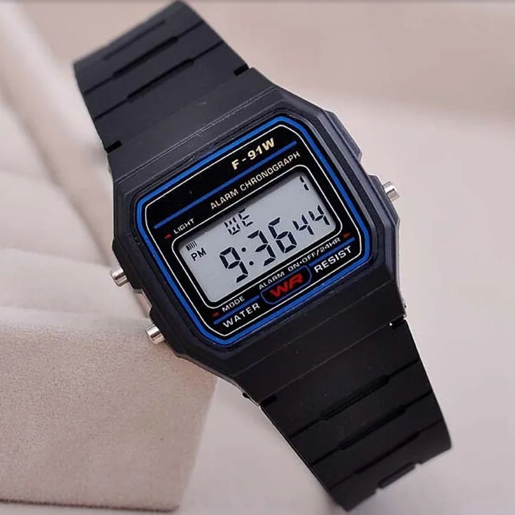 

Supply of Goods F-91W Sports Electronic Watch Multi-functional Ultra-Thin Night Light Alarm Clock CHILDREN'S Electronic Watch