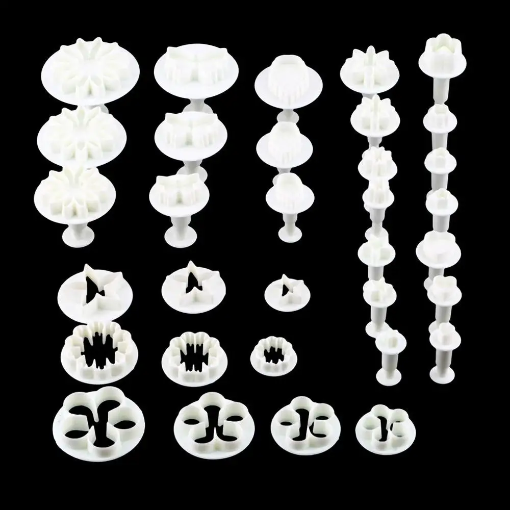 33 Pcs Sugar Craft Cake Decorating Fondant Icing Cutters Plungers Mold Tool Set Cake Decorating Tools Flower Set
