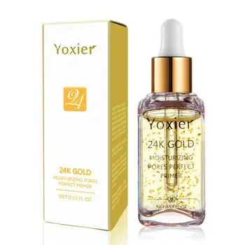 

New Primer Makeup 24 K Gold Hyaluronic Acid Face Serum Face Moisturizer Whitening Base Make Up Primer Pore Minimizer Skin Serum