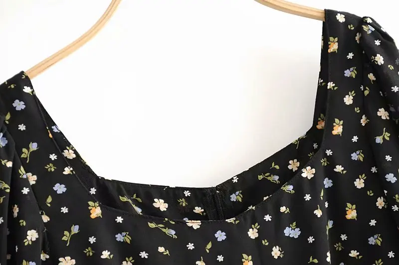 Bazaleas шикарный цветочный принт черный ropa mujer модная блузка с длинным рукавом для женщин harajuku винтажная блузка