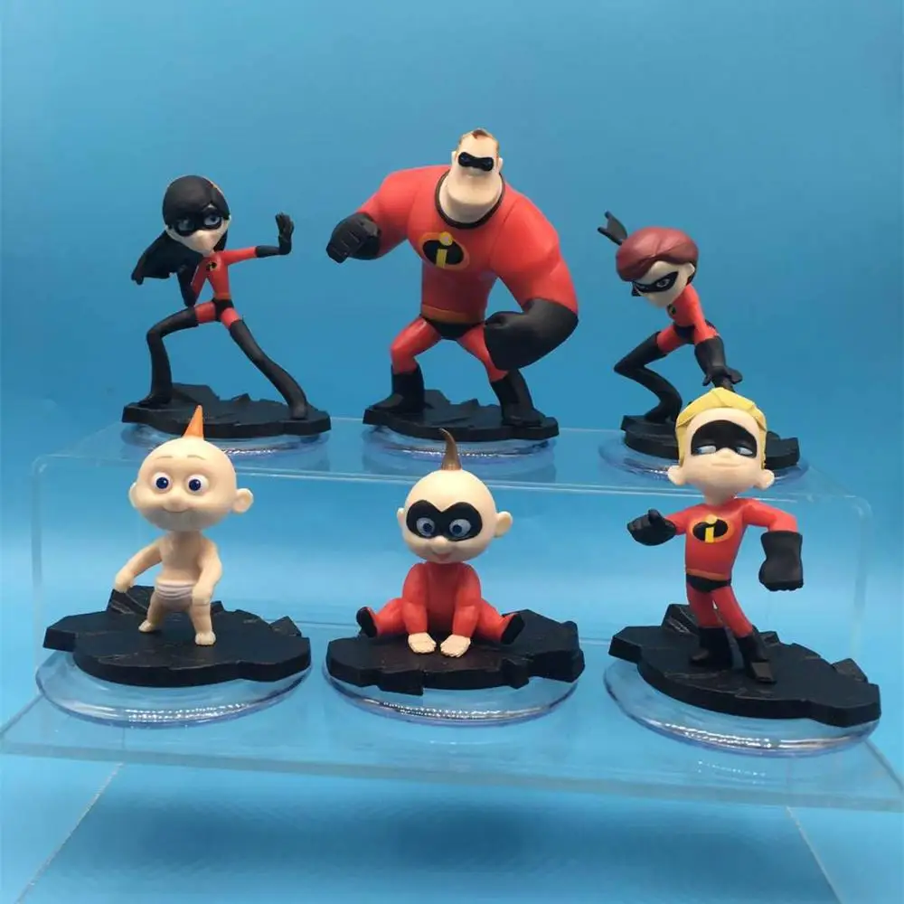 6 шт./компл. Суперсемейка 2 Супермен Dash Parr Jack Elastigirl ПВХ персонажи экшн игрушки для