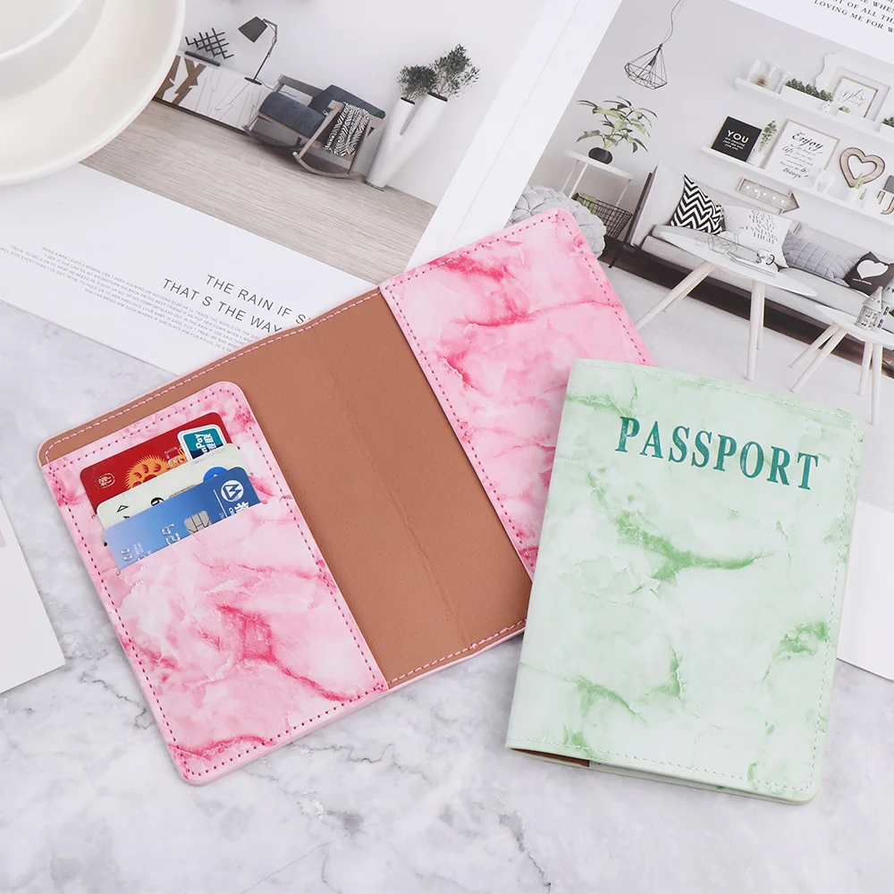 Новая мраморная стильная обложка для паспорта, водонепроницаемая обложка для паспорта, Дорожный Чехол, держатель для паспорта, 3 отделения для карт, держатель для паспорта