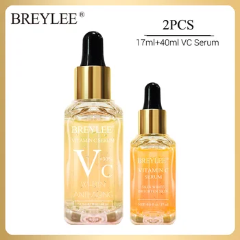 

BREYLEE Vitamin C Serum Whitening Face Essence Skin Care Repair Hyaluronic Acid Moisturizing Wrinkle Freckle Spots Removal 2 PCS