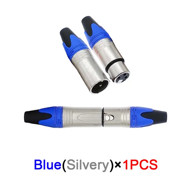 xlr connector audio plug microphone plug 3pin speaker  connector male & female colour mic connector Blue