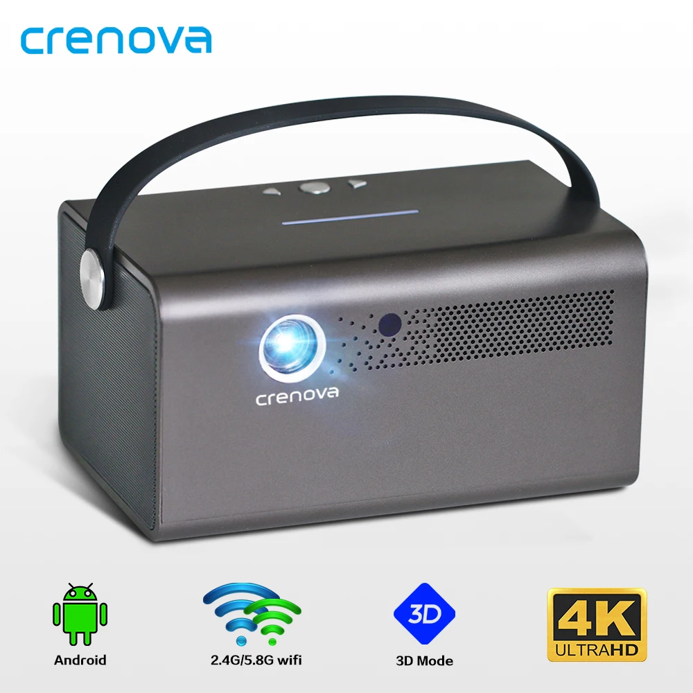 CRENOVA 2019 новейший DLP лазерный проектор со стандартным Wi Fi домашний кинотеатр
