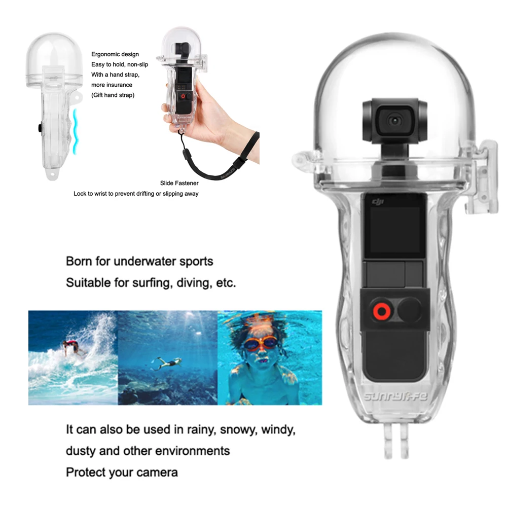 DJI OSMO Карманный водонепроницаемый чехол для использования под водой 60 метров чехол для дайвинга защитный кожух, корпус для OSMO карманные аксессуары для камеры