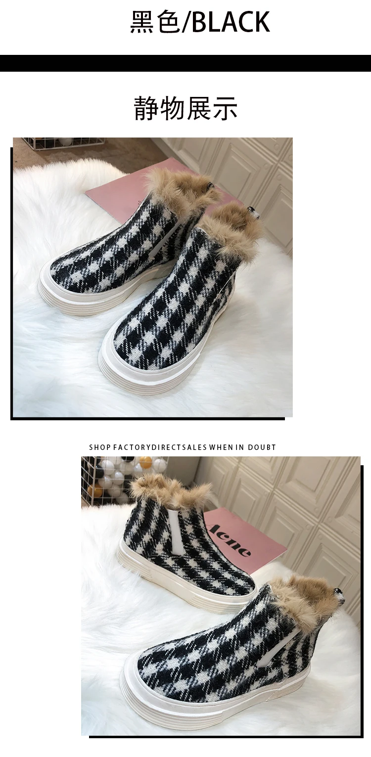 Bottes femme; коллекция года; дизайнерские женские ботильоны; зимняя обувь из сетчатой ткани без шнуровки; модная обувь на платформе; плюшевая теплая обувь; bota feminina