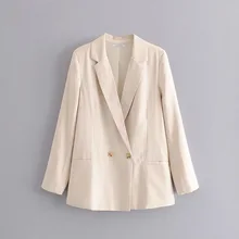 ^^Best Offers Autumn wild long sleeve women's jacket 2019 new solid color double-breasted blazer Temperament office suit jacket female ^^Best Offers Autumn wild long sleeve women's jacket 2019 new solid color double-breasted blazer Temperament office suit jacket female