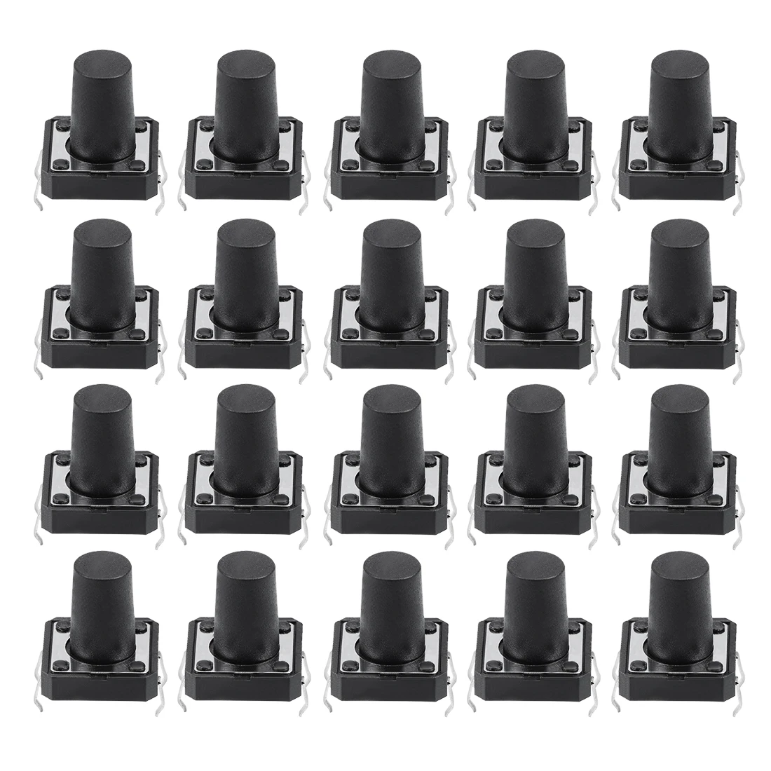 

uxcell 12x12x13mm Panel Mini/Micro/Small PCB Momentary Tactile Tact Push Button Switch DIP 20PCS