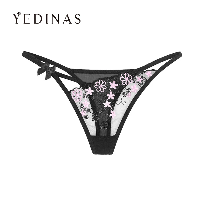 Yedinas Floral Sexy Women Thongs G String Seamless Panties Low-rise Transparent Underwear For Sex Female 2020 | Тематическая одежда