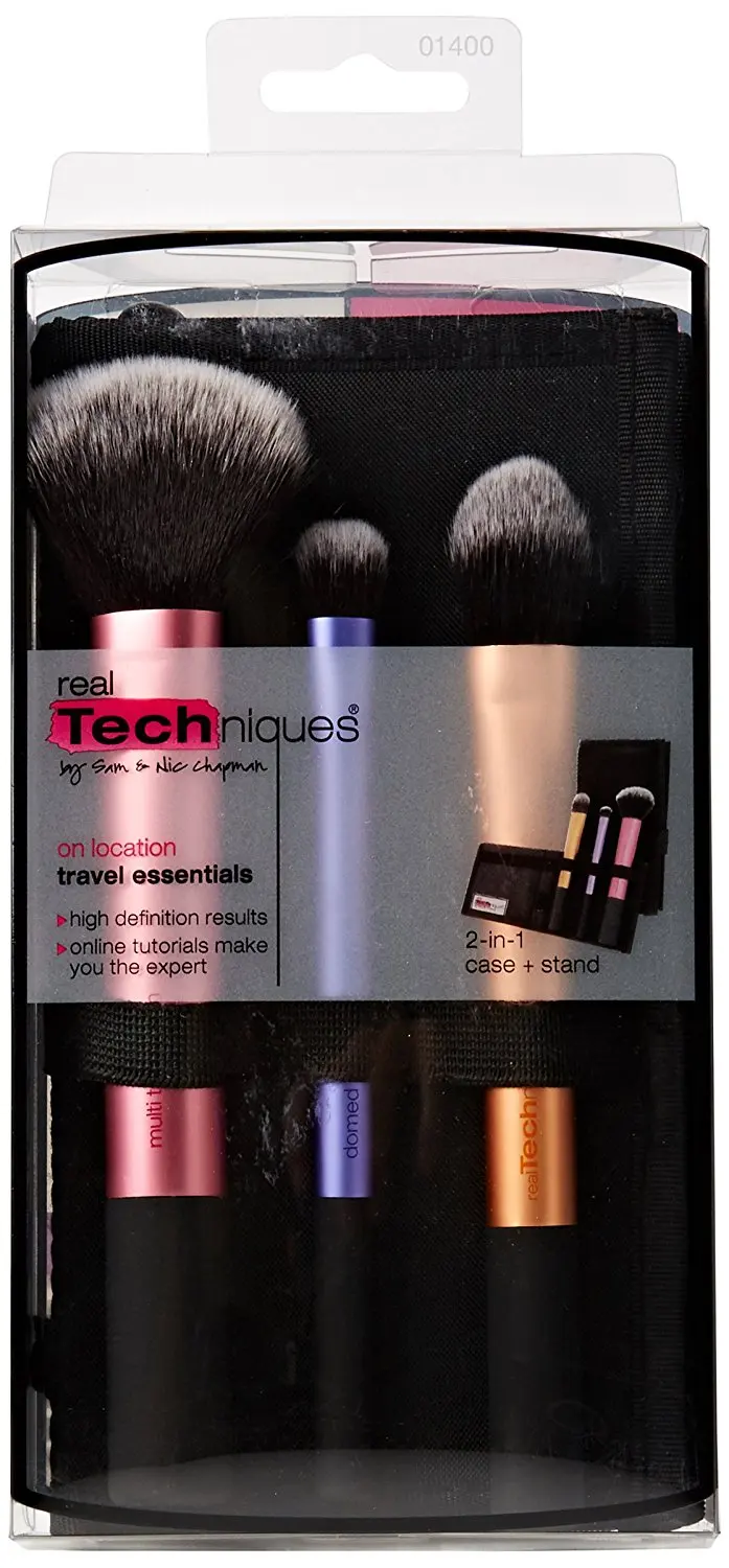 Real Techniques Ultimate Make up Brushs Maquillage Makeup Brushs Powder Loose Box Belt foundation brush 1438 - Handle Color: 1400 3set black