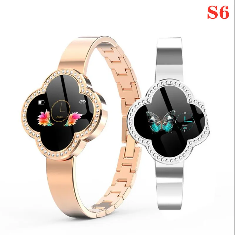 

S6,H8 Color Screen Female Models Smart Bracelet IP67 Waterproof Measuring Heart Rate Blood Pressure Fitness Multi-sports Wristba
