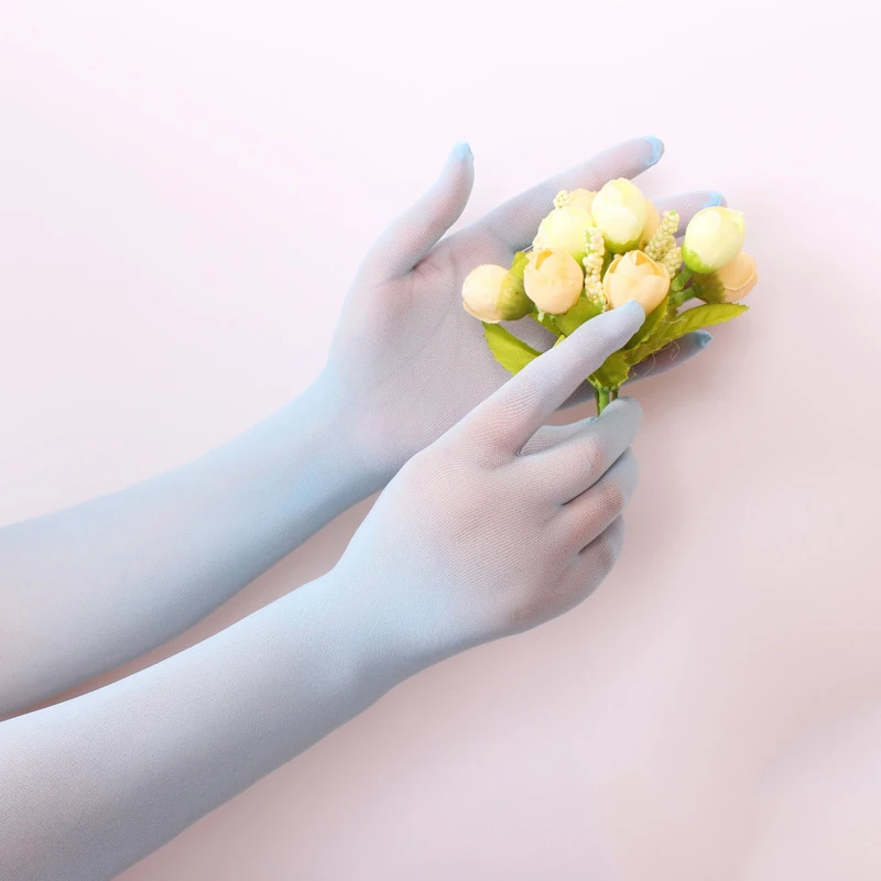 Women Man Thin Seamless Sexy Long High Elasticity Stockings Gloves Transparent Cosplay Etiquette Sunscreen Solid Soft Mittens cycling gloves fingerless gloves fishing gloves sports gloves tactical gloves half finger gloves gym gloves compression gloves warm gloves sunscreen gloves