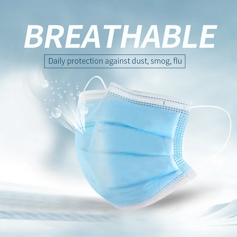 

Anti-Pollution 3 Laye Mask Dust Protection Disposable Elastic Ear Loop Disposable Dust Safety Mask