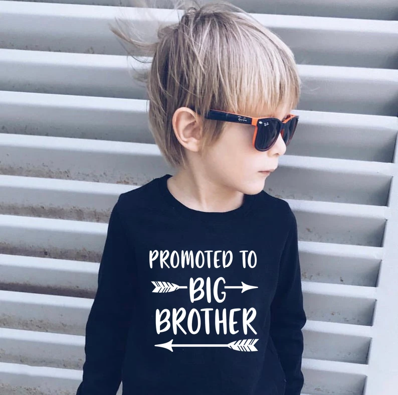 Promoted To Big Brother Toddler Boy Shirt Kids Tshirt Boys Tops Autumn Long Sleeve Casual Children Clothing BOYS T Shirts