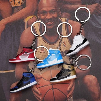 

Drop shipping best quality AJ1 mini 3D sneaker Keychain necklace