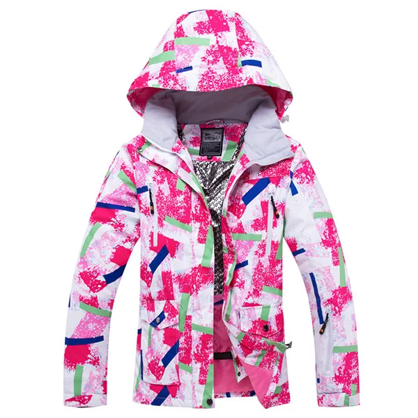 Новинка года; лыжная куртка для катания на лыжах; зимняя спортивная одежда; уличная теплая куртка для сноуборда; Famale; дышащая водонепроницаемая ветрозащитная куртка - Цвет: Jacket 1