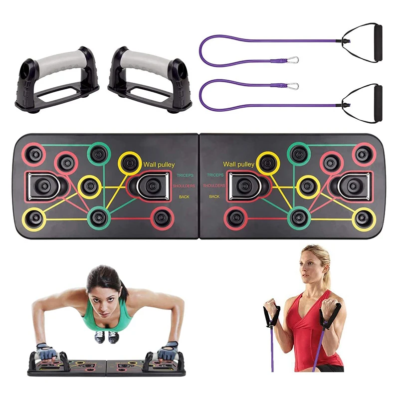 9 in 1 Push Up Rack Board 2020 Men Women Fitness Exercise Push-up Stand BodyBuilding Tool Training Workout Home Gym Fitness