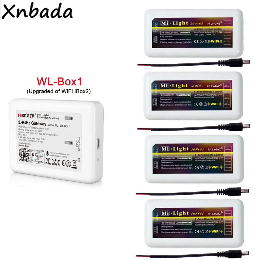 Milight Wi-Fi IBOX2 светодиодный контроллер 2,4 г CW/WW один цвет светодиодный диммер для одного цвета светодиодные полосы света DC12-24V